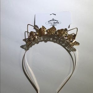 Gem Bella butterfly kitty ears headband NWT